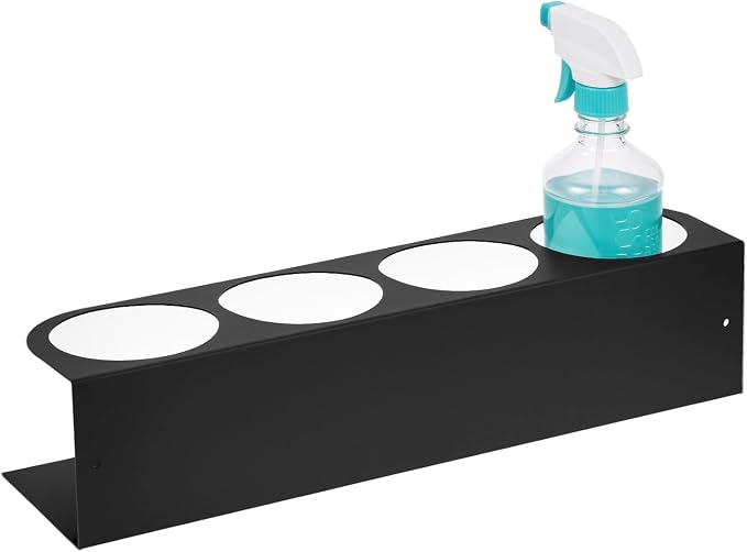QWORK 4-Spray Bottle Holder Organizer, Wall Mount Aerosol Can Storage Rack - Image 2