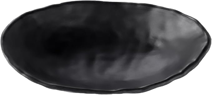 Black Dish Tray Trinket Ring Holder Bowl Key Bowl 7.60 Inch Oval | by ASUNFO