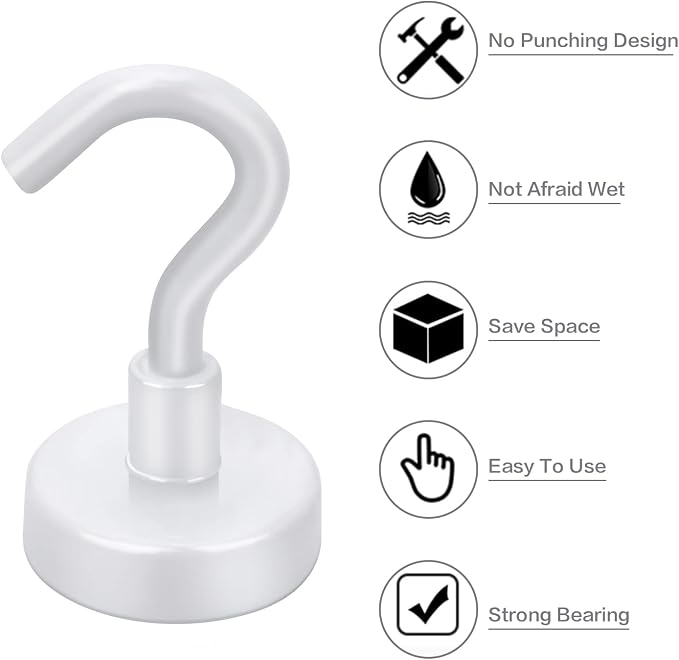 E BAVITE Magnetic Hooks, 30lbs+ 2026 Cruise Cabin Ship Magnet Hook 10 Pack | - Image 5