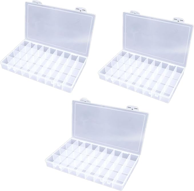 3PCS 36 Grids Large Plastic Organizer Box by Feadily