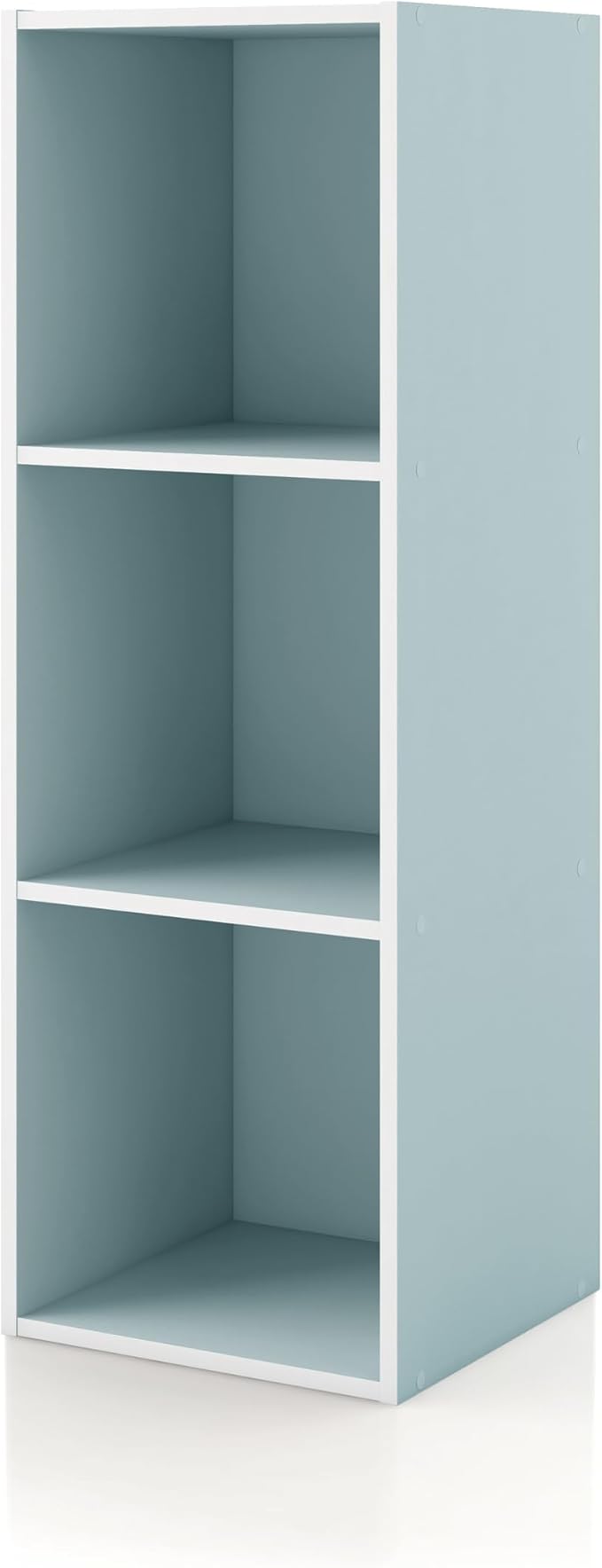 Homes: Inside + Out Apexa 3-Cube Storage Organizer Shelves, Stackable Wood by HOMESInsideOut
