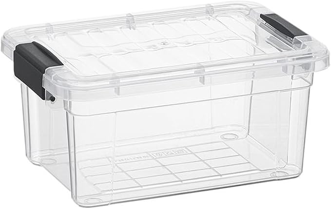 Superio Clear Storage Box with Lid, 3.5 Quart Plastic Container Bins by Superio
