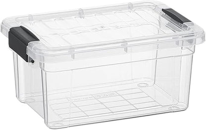 Superio Clear Storage Box with Lid, 3.5 Quart Plastic Container Bins by Superio