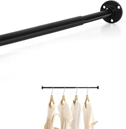 TYRON Smallest Closet Rods for Hanging Clothes, 1/2" Diameter, 12-18 In. | Black by TYRONTYRON