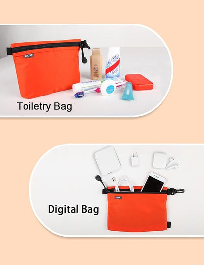 GOX Travel Toiletry Bag, Carry On Small Zipper Pouch, Cosmetic Kit Makeup - Image 9