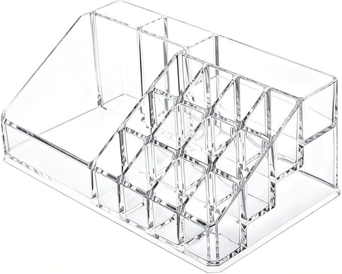 Lipstick Organizer and Storage, 16 Slots Clear Case Display Rack Holder by Ckoytals