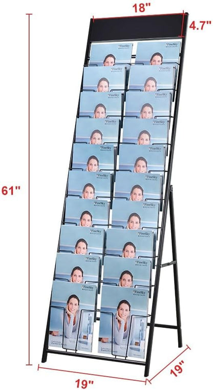 magazine display stand Double A4 width 10 layer brochure display stand - Image 3