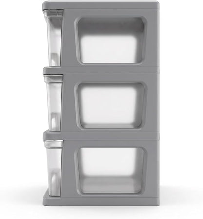 3-Drawer Organization Tower Medium Storage Cart, 59 lb Max Load, Lightweight & - Image 5