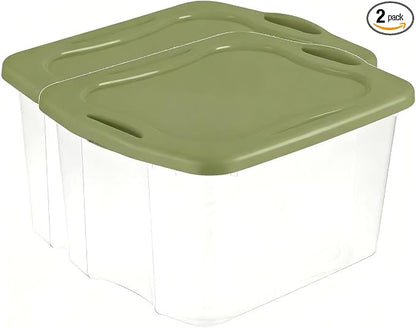 70 Quart Heavy-Duty Plastic Storage Bin by Unknown