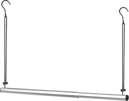 BaiNong Adjustable Closet Hanging Rod 17-30" Silver Closet Rod Extender | Heavy by BaiNong