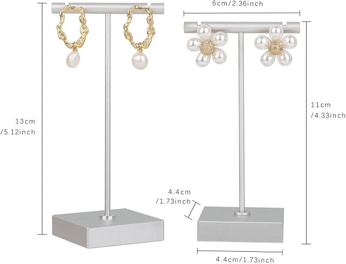 GemeShou 2pcs metal earring holder, mini hangers - Image 4
