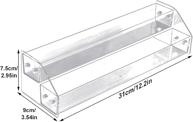 Nail Polish Organizer, 2 Tier Clear Acrylic Nail Polish Holder, Trapezoid Nail - Image 6