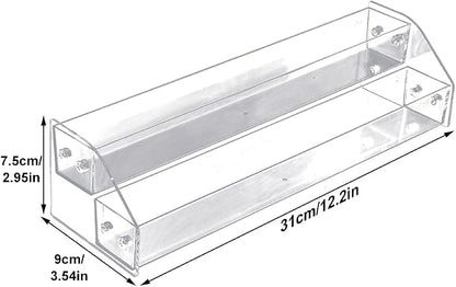 Nail Polish Organizer, 2 Tier Clear Acrylic Nail Polish Holder, Trapezoid Nail - Image 6