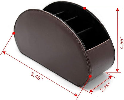 Remote Control Holder Organizer Table Desk Leather Control Storage TV Remote - Image 2