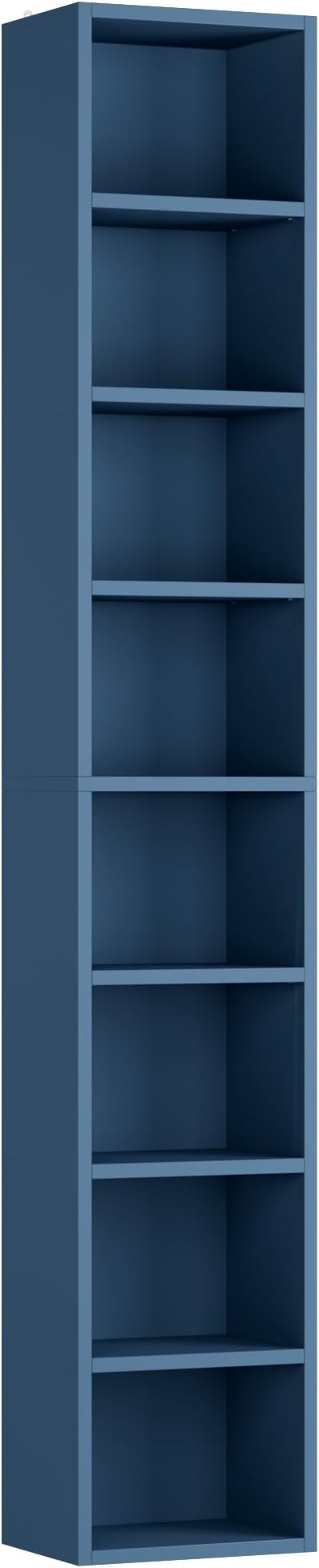 FOTOSOK Bookshelf Bookcase 8-Tier Narrow Bookshelf Tall CD Media Tower Rack | by FOTOSOK