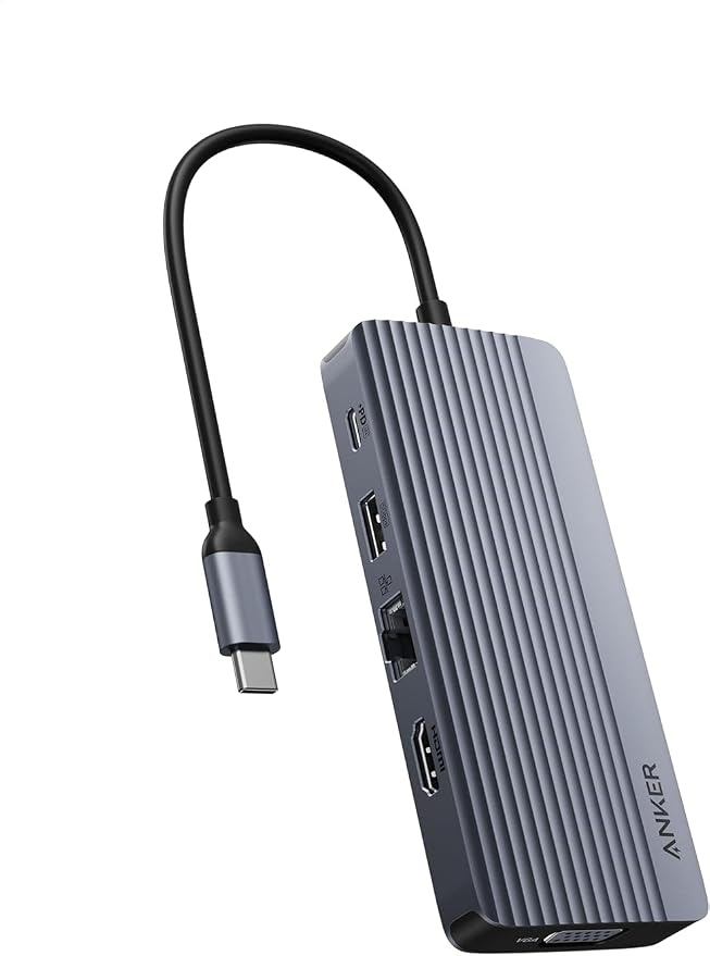 Anker 10-in-1 USB C Hub, Dual-Display USB C Docking Station, One 4K@30Hz HDMI by Unknown