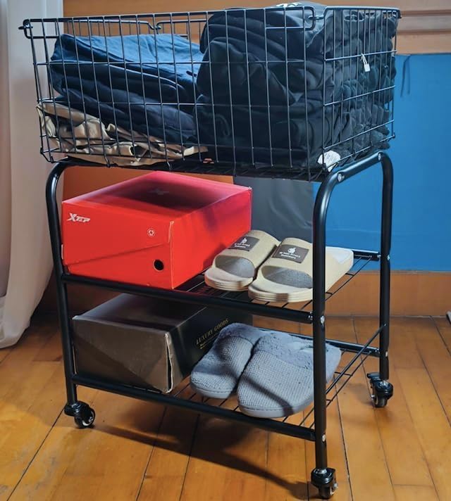 31" Tall Rolling Laundry Basket - Image 2