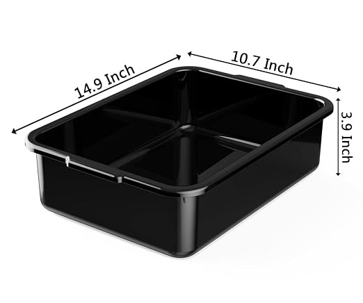 5-Pack Commercial Bus Tubs Box/Tote Box, Wash Basin Tub 8 Liter - Image 2