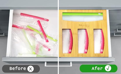 Bamboo Food Bag Storage Organizer - Image 3
