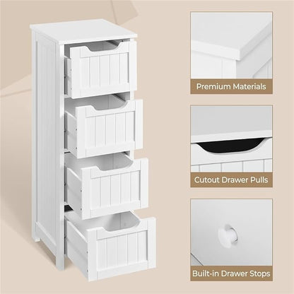 Yaheetech Bathroom Storage Cabinet, Beside Toilet or Vanity, Beadboard Tower - Image 5