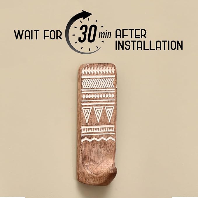 Indian Shelf 150 Pieces Bulk Wood Adhesive Wall Hooks – Wholesale Boho Peel and - Image 4