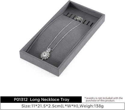 Dark Blue Jewelry Display Tray Ring Necklace Earring Bangle Organizer - Image 6