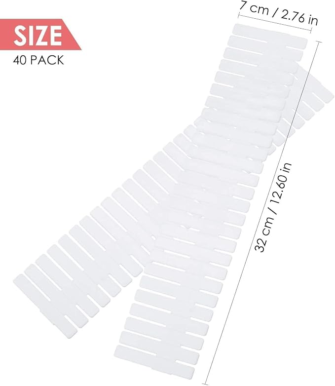40Pcs Drawer Dividers, Adjustable Drawer Organizer - Image 2