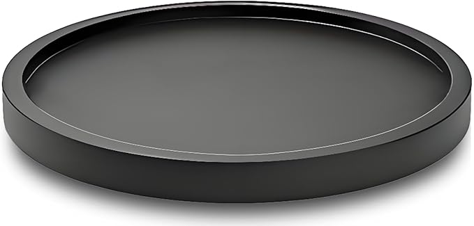 14" Black Bamboo Lazy Susan Organizer Kitchen Turntable - Image 6