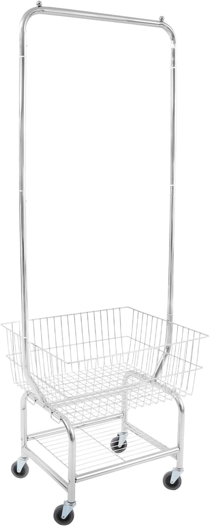 Heavy Duty Steel Wire Laundry Cart, Laundry Basket by TFCFL