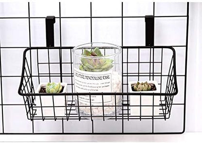 LeleCAT Basket with hook Grid Storage Basket, Hang it behind a door or on a - Image 4