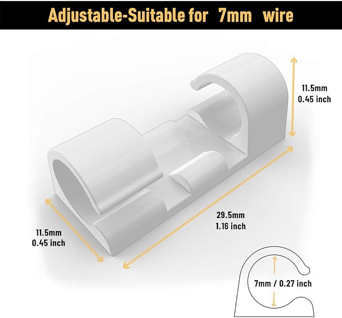 Cable Clips with Strong Self-Adhesive, XIAOXI Cord Organizer Cable Management - Image 5