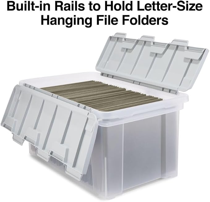 STAPLES Wing Lid File Totes, Letter Size - Image 3