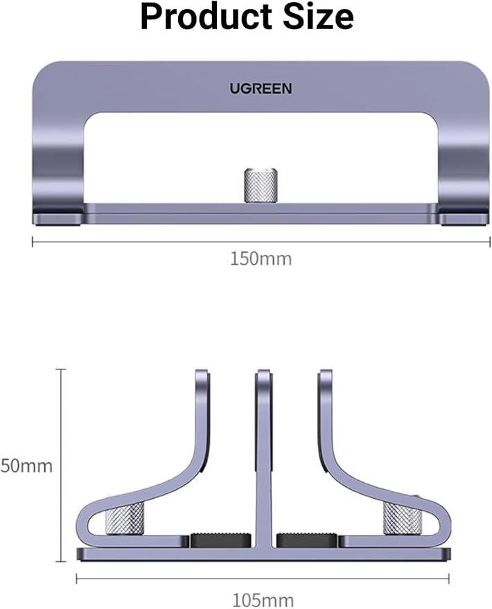 UGREEN 2-Slot Vertical Laptop Stand Holder Desk Compatible - Image 7