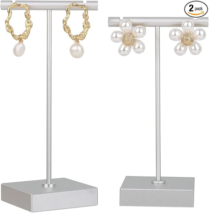 GemeShou 2pcs metal earring holder, mini hangers by GemeShou