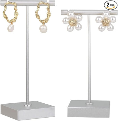 GemeShou 2pcs metal earring holder, mini hangers by GemeShou