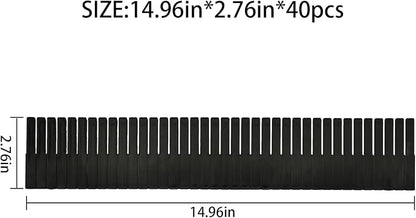 40Pcs Drawer Dividers, 14.96" x 2.76", DIY Plastic Drawer Separators, Large - Image 2