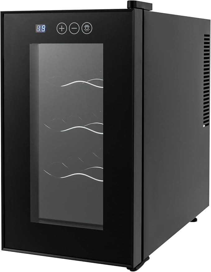 8 Bottle Wine Cooler, Small Wine Fridge Freestanding Wine Fridge by RibasuBB