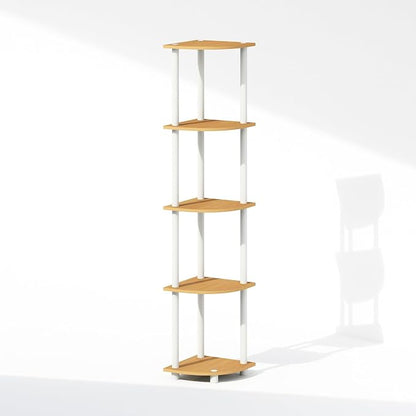 Furinno Turn-N-Tube Storage Shelves, 5-Tier Book Shelf, Corner Shelf, Toolless - Image 5