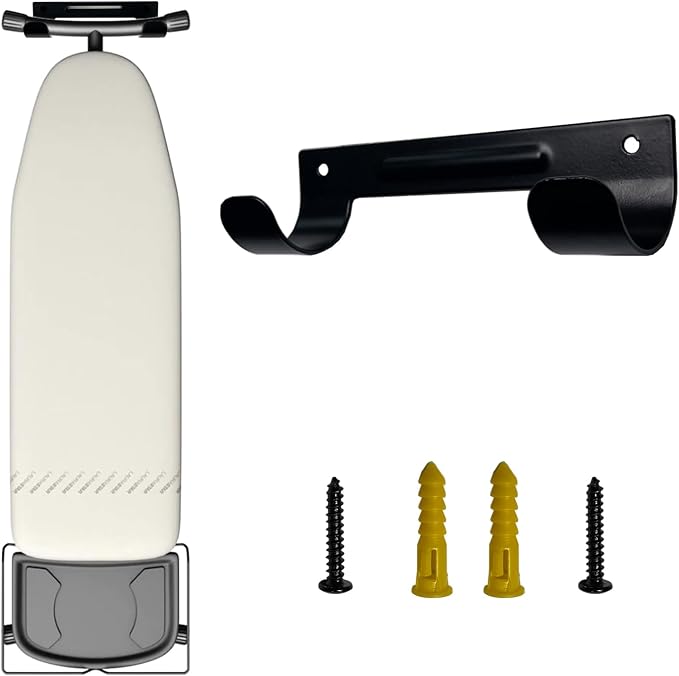 Ironing Board Hanger Wall Mount Ironing Board Holder Organizer Wall Rack - Image 8