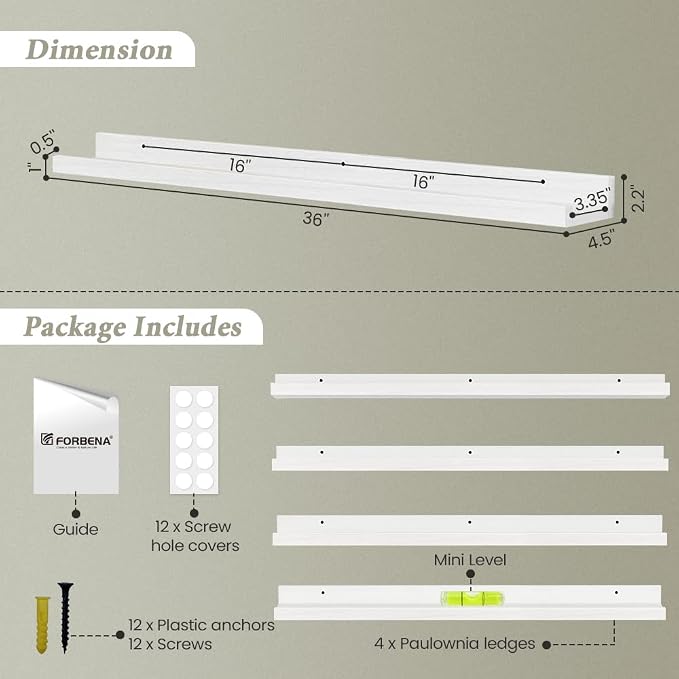 Forbena 36 Inch Floating Shelves - Image 3