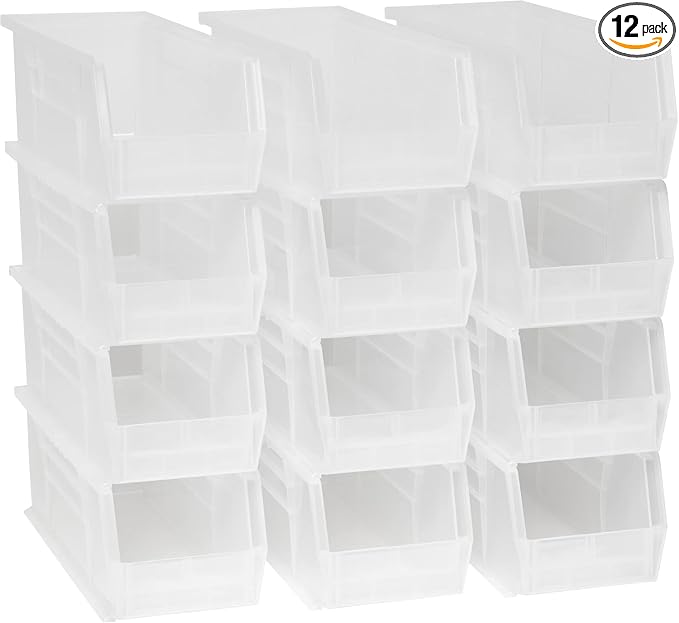 Akro-Mils 30234 AkroBins Plastic Storage Bins, Space-Saving Stackable Bins by Akro-Mils