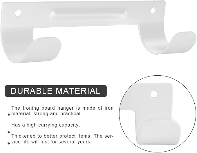 Ironing Board Hanger, Wall Mount Ironing Board Holder Organizer Wall Rack - Image 5