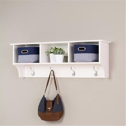 Prepac 48" Contemporary Wall Mounted Coat Rack, Coat Hooks Wall Mount - Image 2