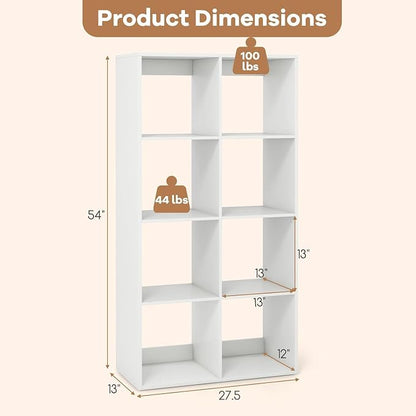 POWERSTONE 8 Cube Storage Organizer Set of 2, 4 Tier Cubby Bookshelf - Image 3