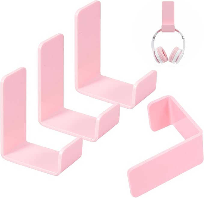 Weewooday 4 Pieces Headphone Hanger Headset Stand Holder Adhesive Wall Mount by Weewooday