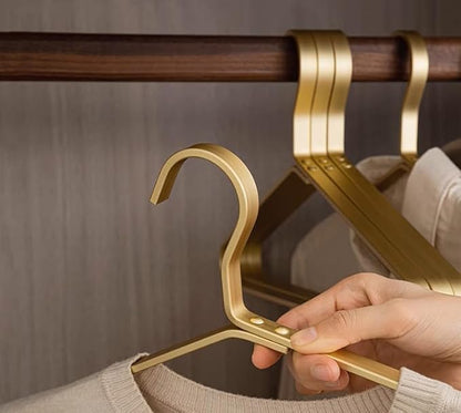 Premium Matte Gold Aluminum Coat Hangers 90 Piece Set, 16.5” Extra Smooth & - Image 3