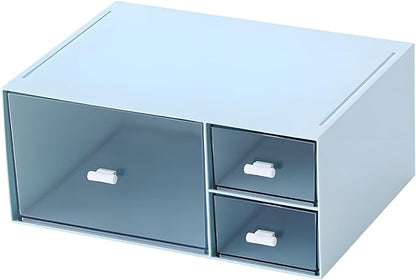 Desktop Stackable Storage 3 Drawers, Makeup Desk Organiser Storage Box by OSteedWares