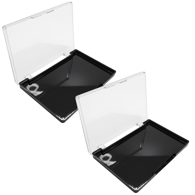 2 Pack Black Base Clear Lid Magnetic Eyeshadow Palette by Unknown