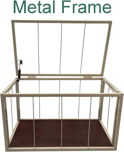eHemco Water Hyacinth Wicker Storage Trunk, 30x17.5x17.5 | Safety Hinge - Image 4