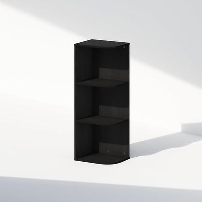 Furinno Reed Corner Shelf, 3-Tier Corner Bookshelf, Book Shelf, Corner Shelves - Image 3